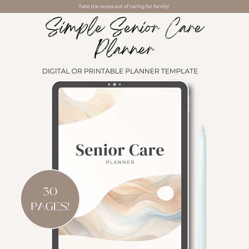 Care Plan Template Elderly Etsy