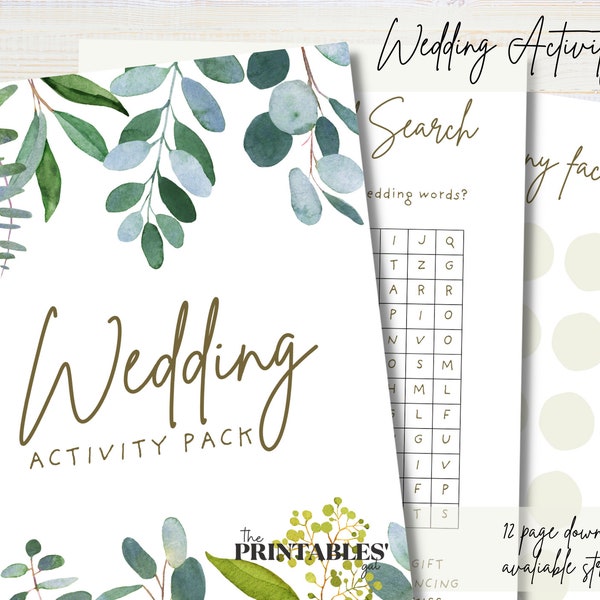 Printable Kids Wedding Activity Set | Children's Wedding Games | Instant Download PDF | Wedding Entertainment for Kids | Coloring Pages