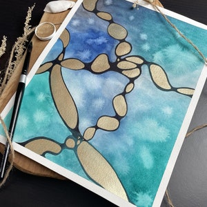 Aquarell-Illustration "Aurachain"