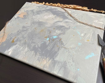 Acrylic Pouring-Bild "Grey in Grey"