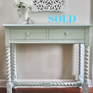 SOLD Do Not Purchase! Entryway Table "Boho Blue Coast"