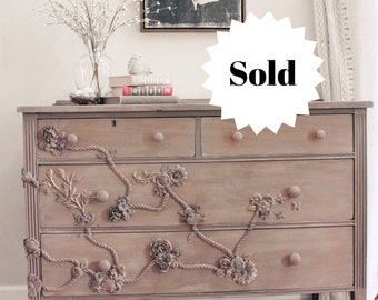 SOLD SOLD SOLD Do Not Purchase Vintage Dresser "Old Florida" Boho