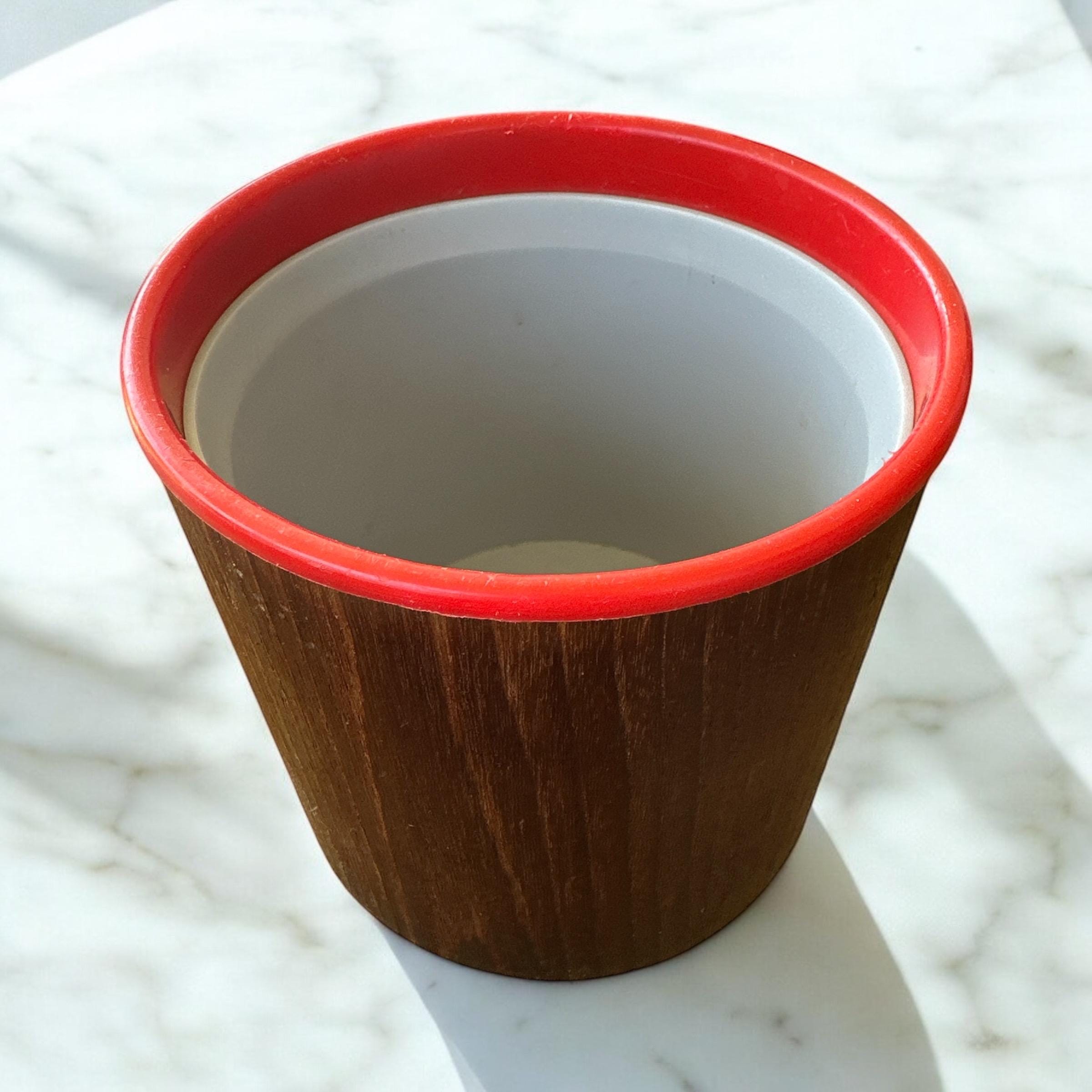 Seau à Glace Moderne Danois Laurids Lonborg - Teck Et Plastique - Design Vintage