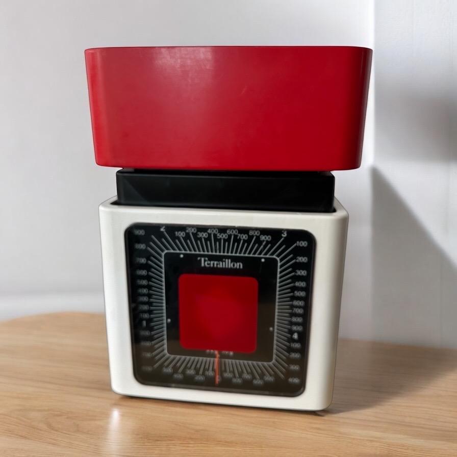 Balance De Cuisine Vintage Terraillon Rouge Années 70 – Mécanique 5kg