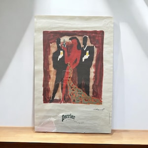 Póster vintage de Perrier de Bernard Villemot – Litografía publicitaria – 60 x 40 cm – Arte gráfico icónico