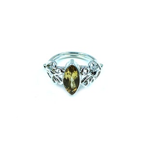 925 Sterling Silber Natürliche Zitrin Quarz Ring Designer Ring Handgemachter Marquise Form Edelstein Ring Geschenk für sie Hochzeit-Braut-Ring Bild 2