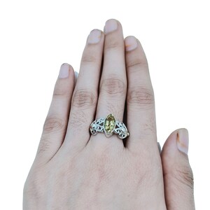 925 Sterling Silber Natürliche Zitrin Quarz Ring Designer Ring Handgemachter Marquise Form Edelstein Ring Geschenk für sie Hochzeit-Braut-Ring Bild 9