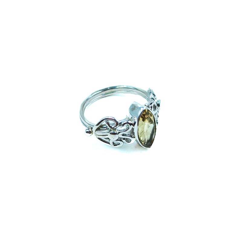 925 Sterling Silber Natürliche Zitrin Quarz Ring Designer Ring Handgemachter Marquise Form Edelstein Ring Geschenk für sie Hochzeit-Braut-Ring Bild 6