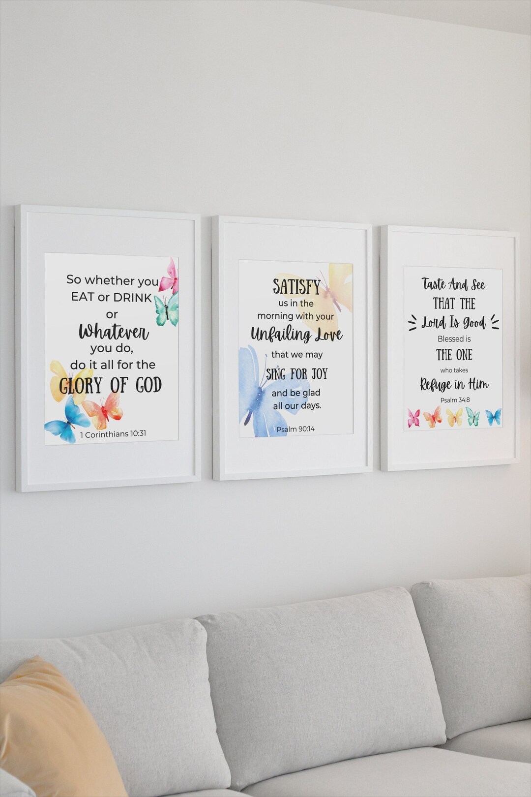 Set of 3 Bible Verse Art Prints - Etsy