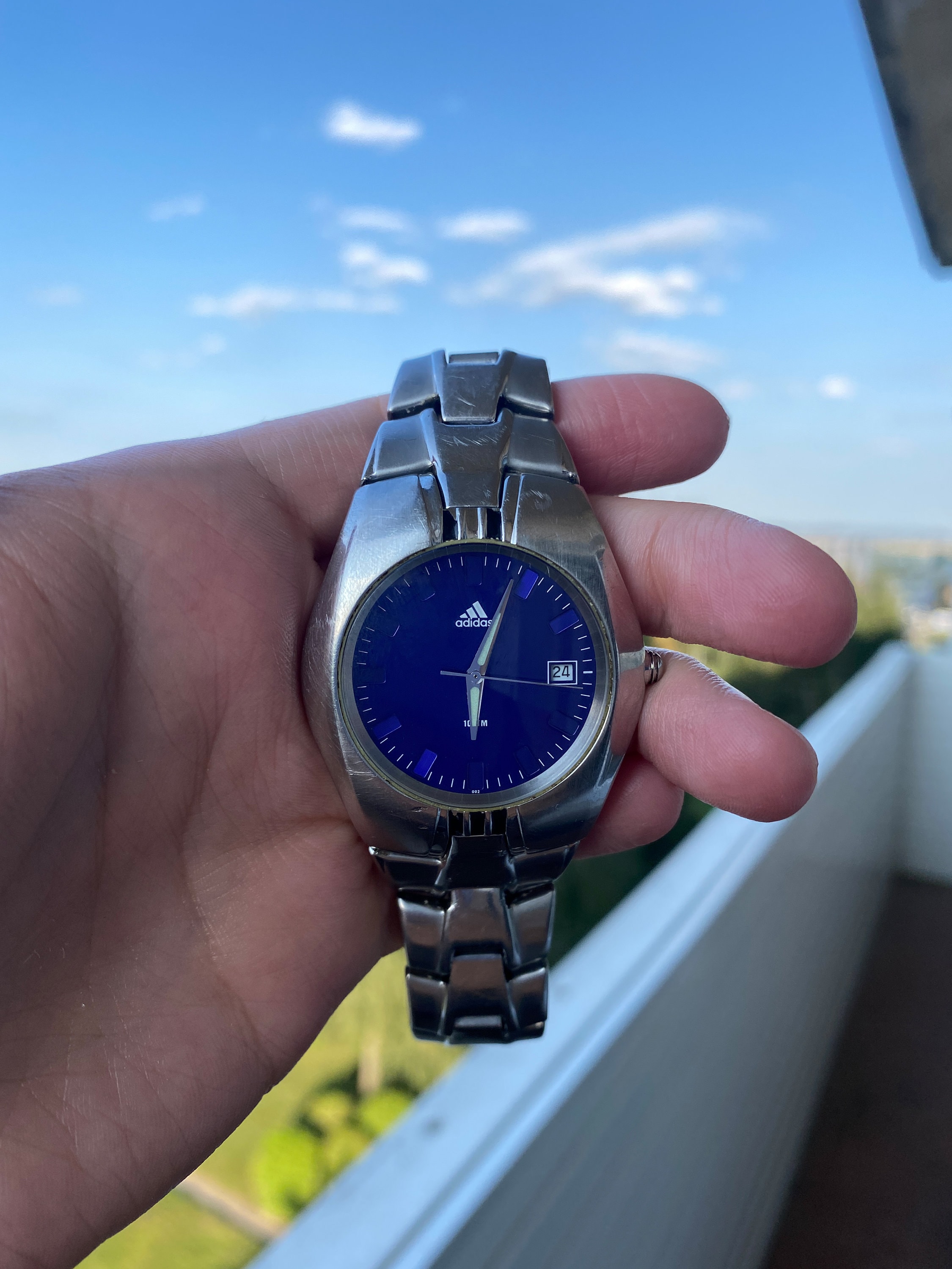 若者に人気のブランド Adidas 90s Vintage Stainless Steel Quartz Heavyweight Men's 時計