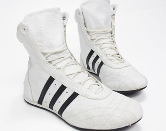 Adidas Prajna 2003 Vintage Leder Boxing Damen Stiefel Schuhe Y2K Wrestling