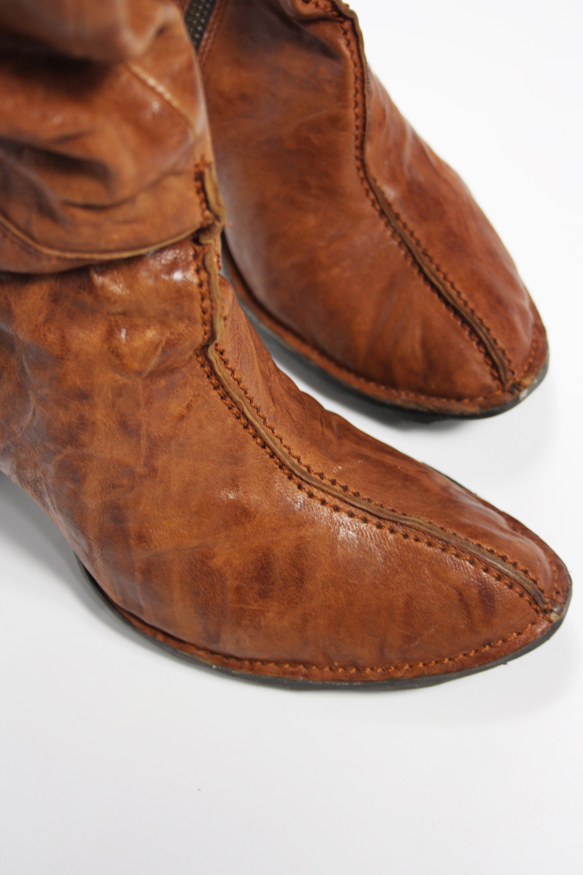 Diesel Y2K Vintage Genuine Leather Knee-high Zip Boots Shoes 2000s