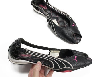 Puma Y2K Vintage Archive Leder Ballerinas Schuhe 2000er Jahre