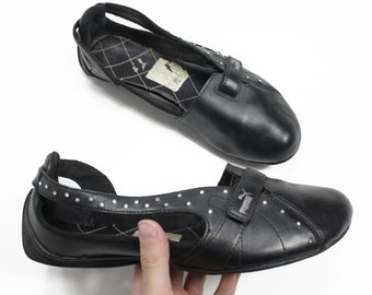 Puma Y2K Vintage Archive Leather & Rhinestones Ballet Flats Shoes 2000s