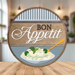 Bon Appetit deurhanger SVG, tortellini lasergesneden bestand SVG, pastabord SVG, spaghetti Cricut