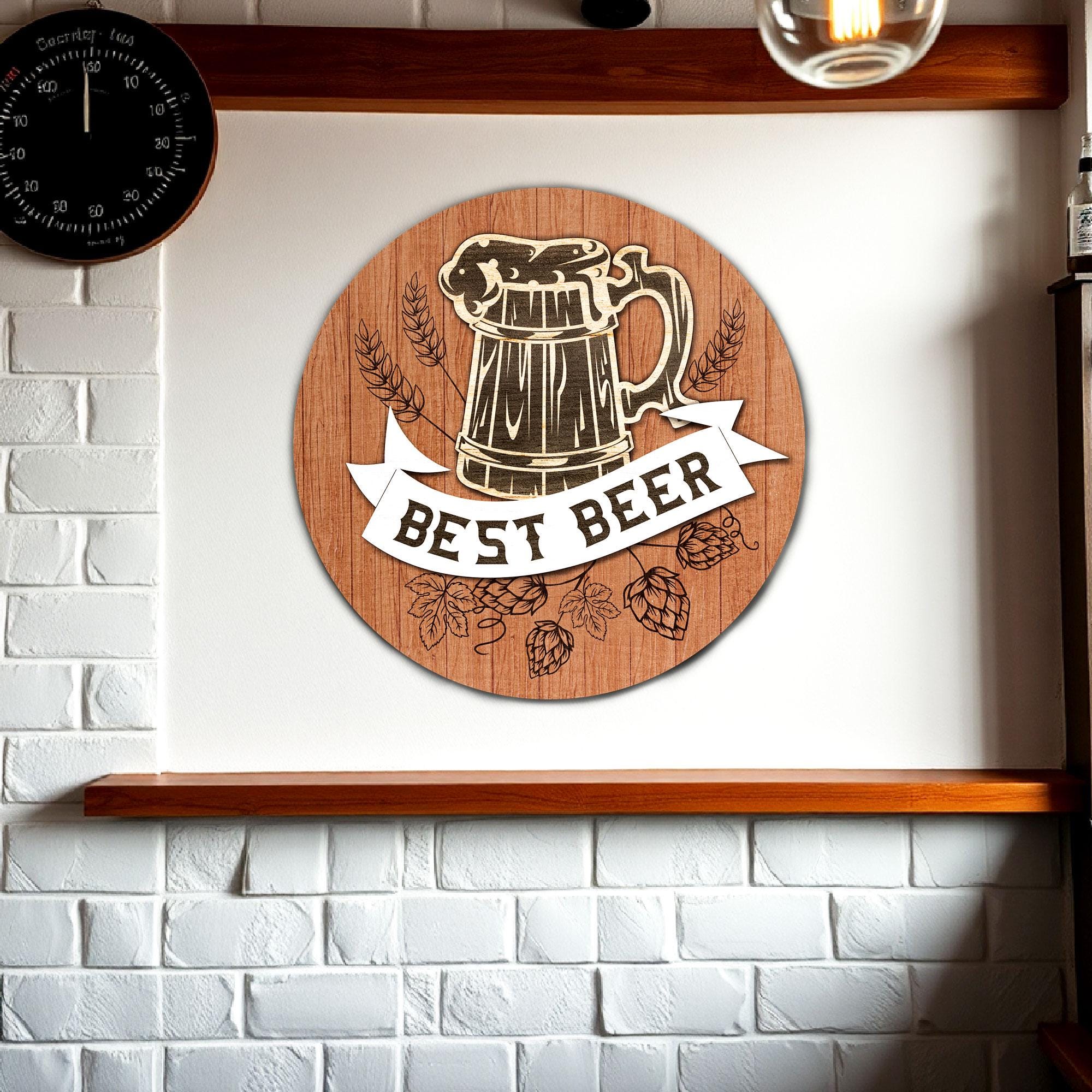 Beer Hanger SVG, Beer Wall Sign Cricut, Beer Drinks Laser Cut, Beer ...