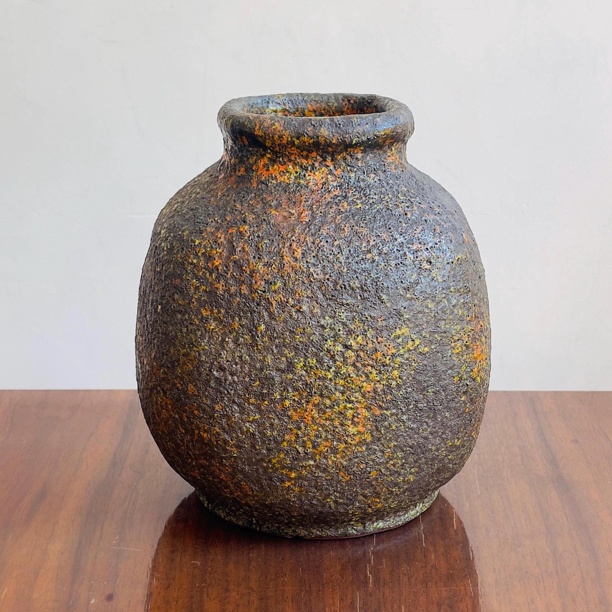 Margit Csizmadia Studio Pottery Vase, Hungarian Sculptural Ceramic, Brutalist Stoneware, 1970s
