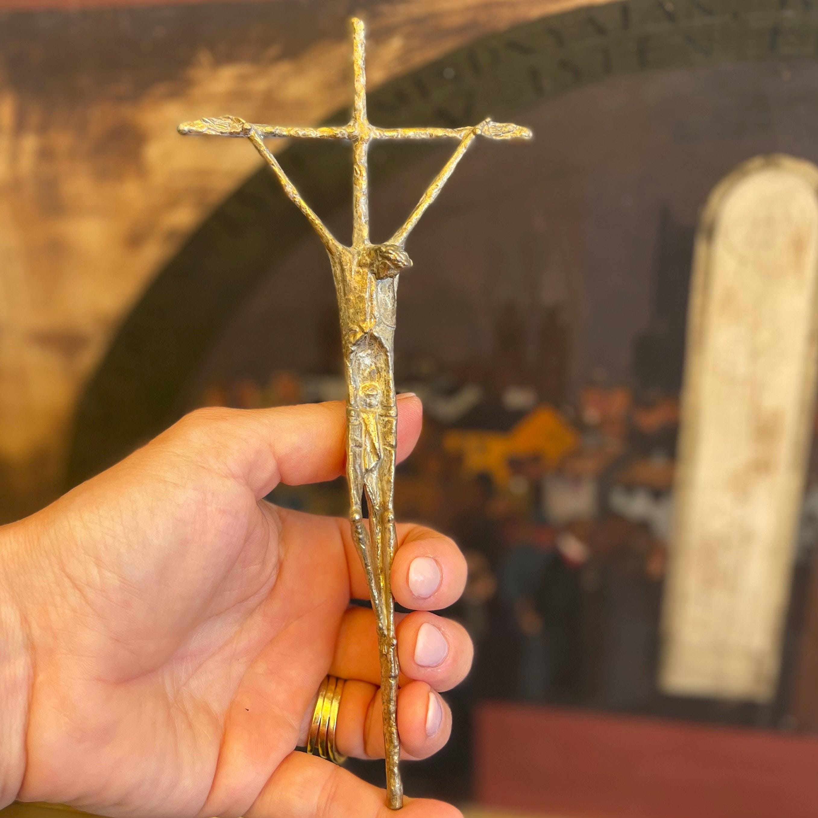 Vintage Bronze Kruzifix Cross Corpus Christi by Erwin Huber 1983