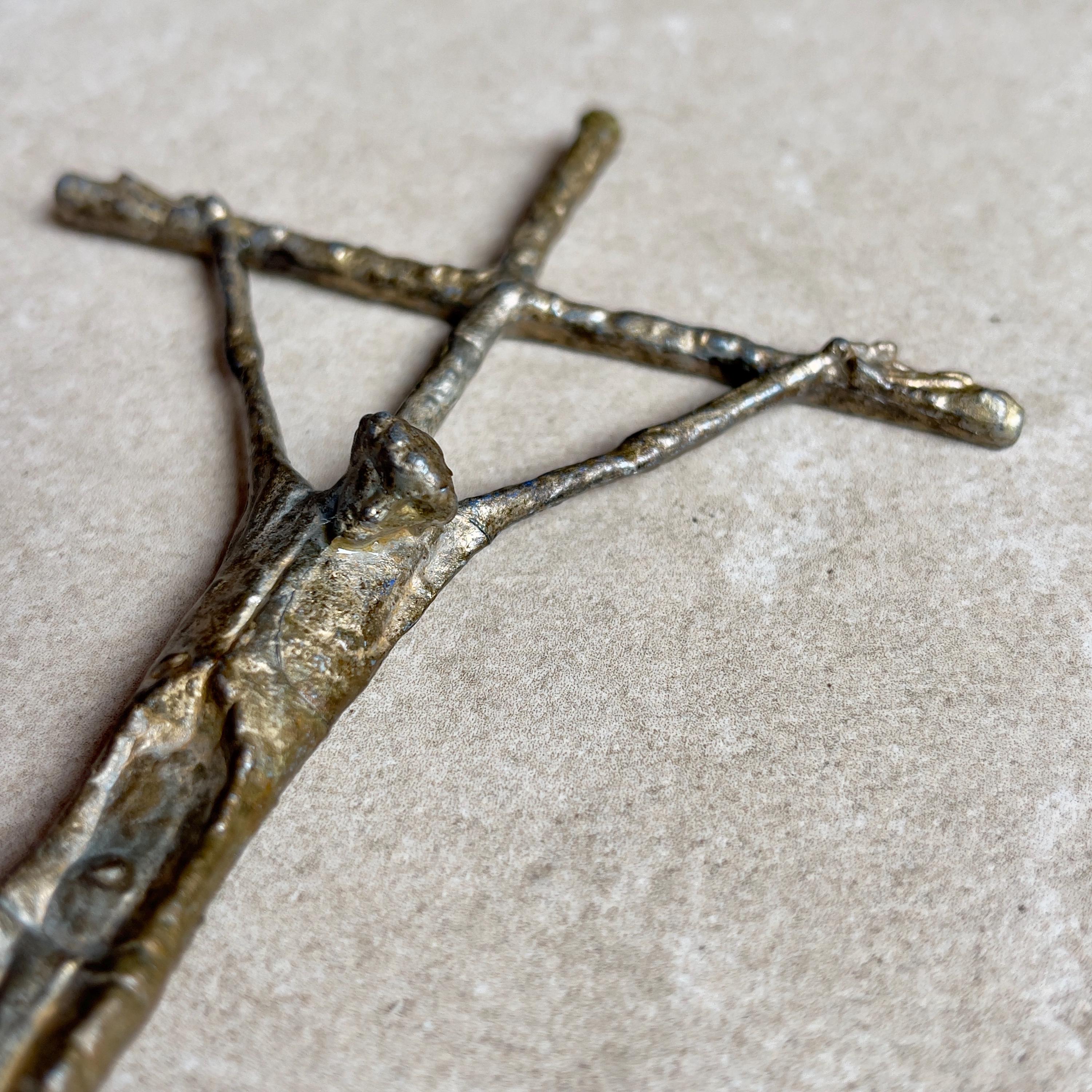 Vintage Bronze Kruzifix Cross Corpus Christi by Erwin Huber 1983