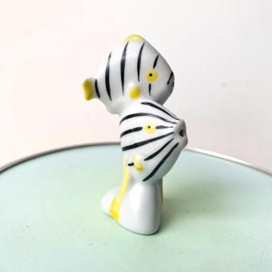 Black White Striped Fish Vintage Art Decor 1970s Figurine Hand Painted  Animal Porcelain Vintage Gift for Wife - Hollohaza - Hungarian