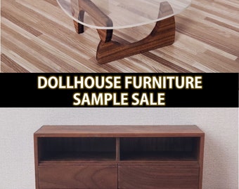 1:6 Scale 12" Fashion Doll Miniature Dollhouse Living Room Wooden Furniture Walnut Triangle Coffee Table and TV Stand