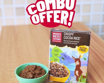 Mini Brands supermarket collectibles dollhouse miniatures - Crispy Chocolate Cereal 2-Piece Combo Offer