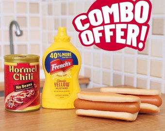Mini Brands supermarket collectibles dollhouse miniatures - Hot Dog 3-Piece Combo Offer