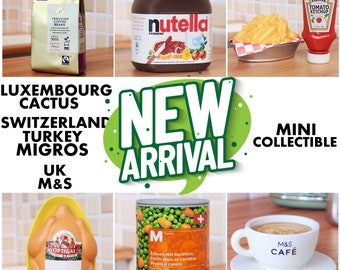 Luxembourg Cactus, Switzerland and Turkey Migros UK M&S Little Shop Mini Brands Supermarket Collectibles Dollhouse Miniatures