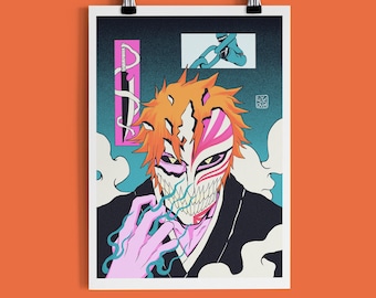 Hollow Ichi | A5, A4, A3 Illustration Poster, Aesthetic Anime Art Print, Wall Art
