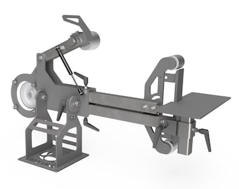 CAD 3D model belt grinder 50×2000 *Step file* Plan dxf Beltgrinder 2x72&quot; Knifemaking | PMC design CG kit