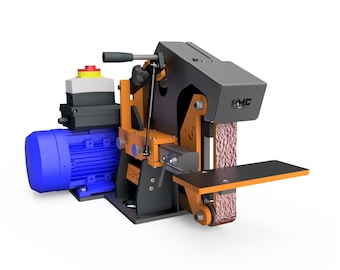 CAD 3D model belt grinder 50×1500 *Step file* Plan dxf Beltgrinder 2x60&quot; Knifemaking | PMC-Design CG-One