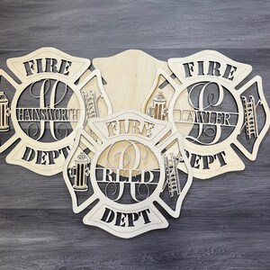 Personalized Fire Department Maltese Cross