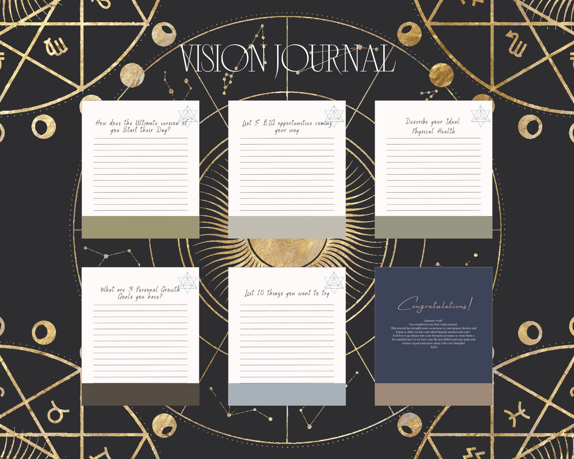 VISION Journal, Printable Pdf or Digital Download, Daily 5-minute ...