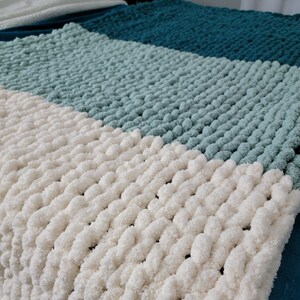 Throw Blankets - Customized Hand Knit Chunky Chenille
