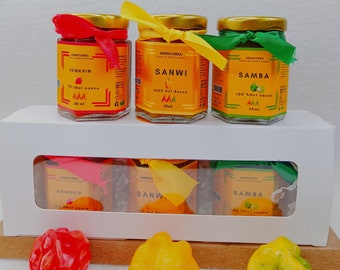Hot Sauce Set: Taste of Cote D'Ivoire, 50ml Flaschen
