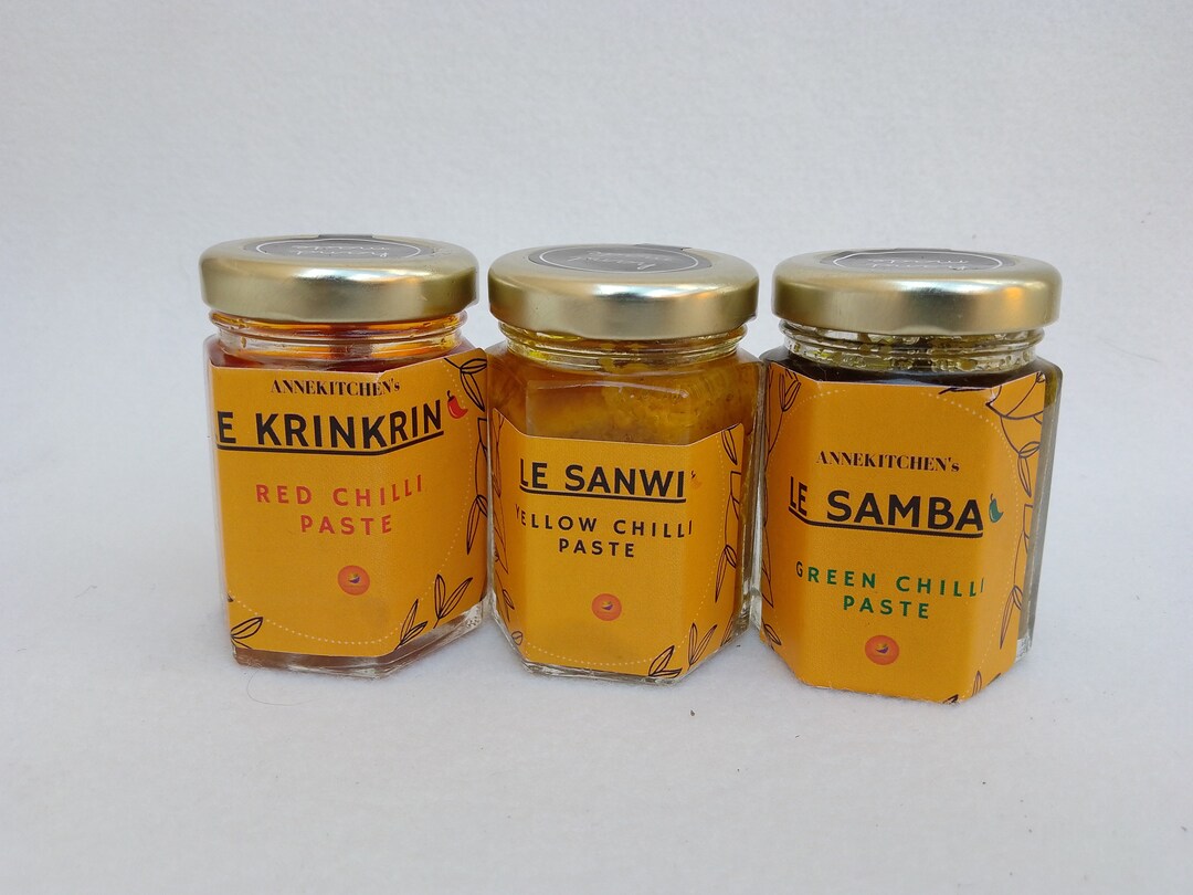 Hot Sauces Set 3 100mlmini Jar Table Hot Sauces tester Etsy