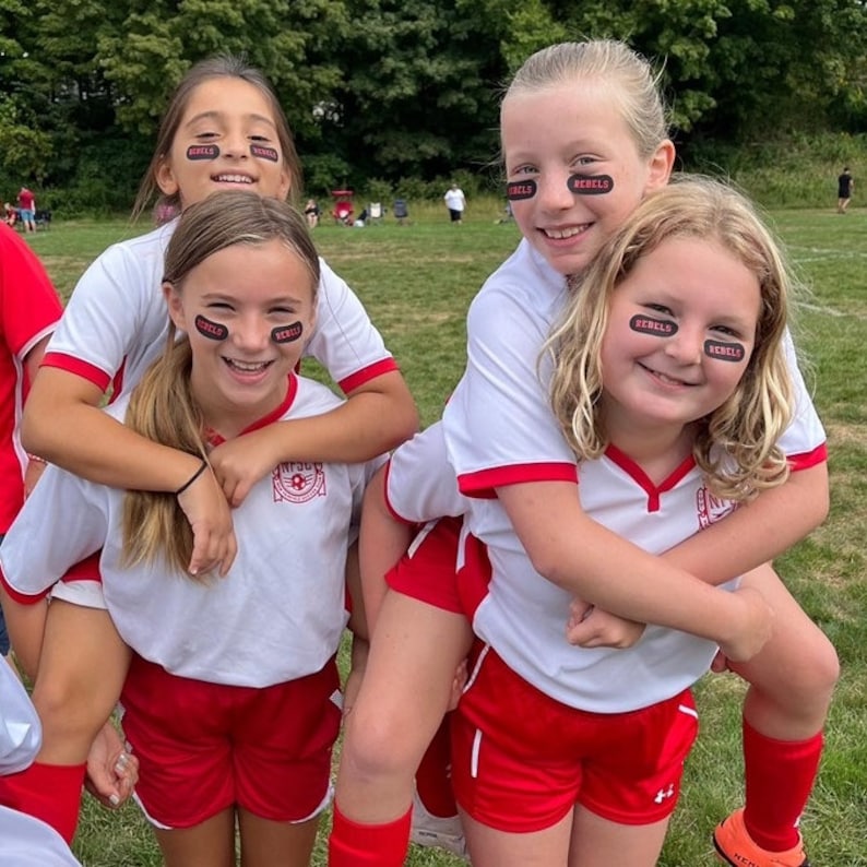 Custom Eye Black Stickers TWO Colors Custom Player Gift Varsity Sports