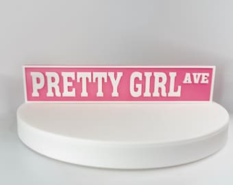 Pretty Girl Avenue, House Tour, Sabrina Carpenter Roadsign Inspired Sign / Wallart / Wall sign