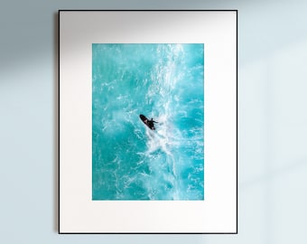 Stampa di surfisti aerei, download istantaneo, stampa di surf, fotografia aerea, veduta aerea, surf aereo, stampa di spiaggia aerea di fotografia di surf