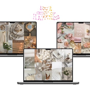 Set of 3 Aesthetic Collage Desktop Wallpaper / Laptop Wallpaper Collage/ Laptop Bundle Wallpaper Collage