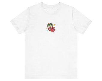 Cute Cherry Together Forever printed Unisex Jersey Short Sleeve Tee