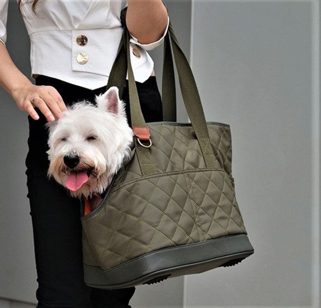 Dog Tote Carrier Dog Carrier Bag Dog Walking Bag Dog Etsy