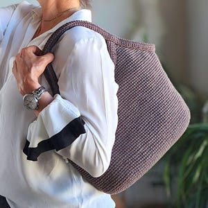 Modèle et vidéo au crochet : Grand sac de plage en raphia, petit cabas en coton, tutoriel facile pour sac à bandoulière, sac à main à faire soi-même (PDF numérique), 2 tailles en 1