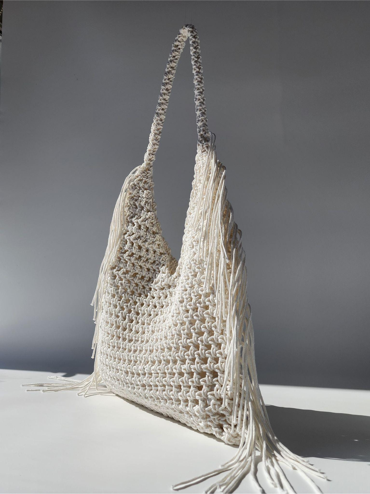 MAMUNU tote da donna all'uncinetto, borsa da spiaggia estiva, grande a tracolla in maglia, estetica casual per la spiaggia, vacanze, lavoro