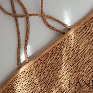 Crochet Bag PDF PATTERN, Raffia XL Soft Beach Bag, Oversize Slouchy Straw Summer Handbag, Easy Extra Large Tote Tutorial, Shoulder Bag image 8