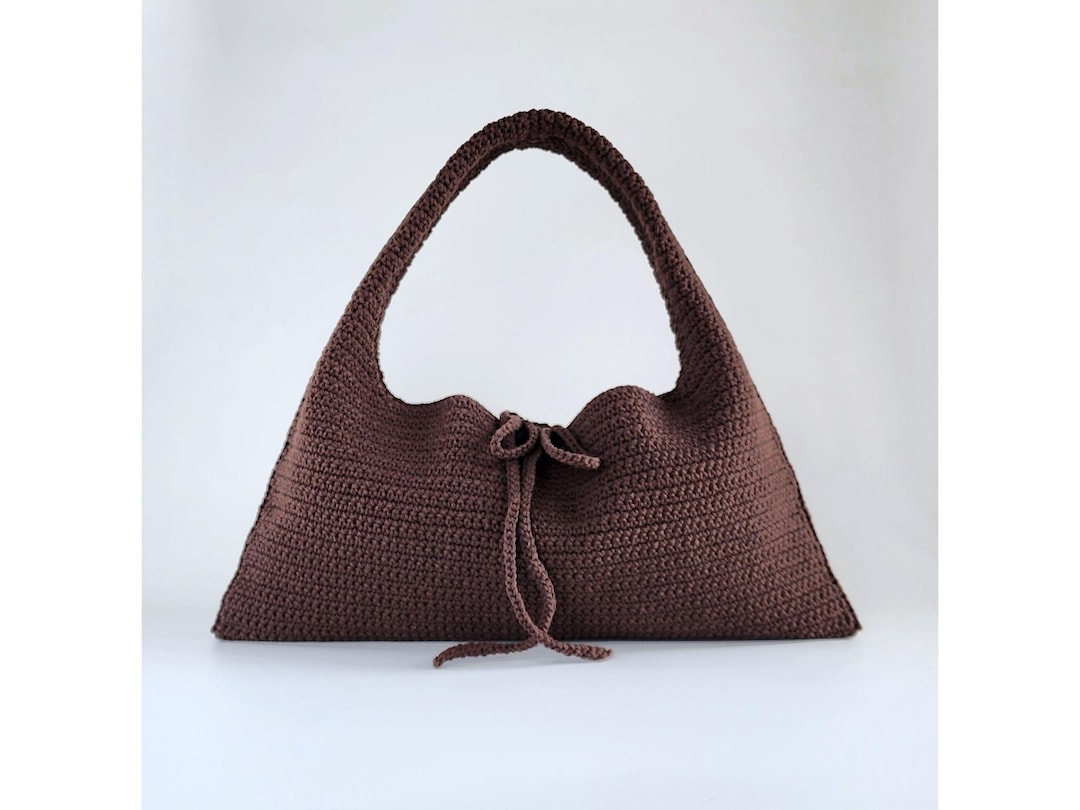 Crochet Hobo Bag PATTERN: Zoe Cotton Tote With Self-tie Closure, DIY ...