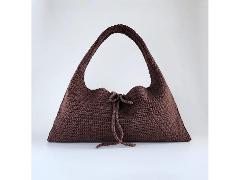 Crochet Hobo Bag PATTERN: Zoe Cotton Tote With Self-tie Closure, DIY ...