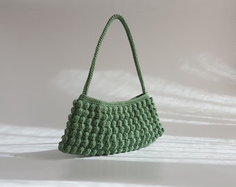 Baguette Bag Small Sewing Bag Crochet PATTERN, Emilia Baguette Bag