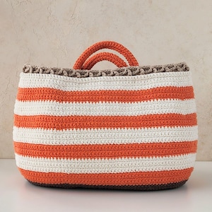 Häkelanleitung, Frida Streifen Muster, Strandtasche, Schultertasche, Handtasche PDF / Video, lange oder kurze Henkel Geldbörse, Geschenk häkeln