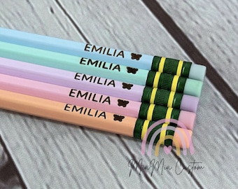 Engraved Name Pencil | Personalized Pencil With Name | Custom Pencil For Kids | Engraved Pencil | Personalized Teacher Gift | Pink Pencils